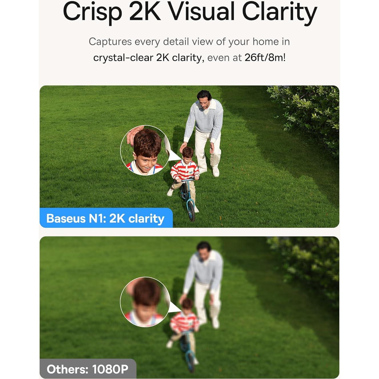 Kit de 2 Cámaras de Seguridad Inalámbricas Baseus N1 2K