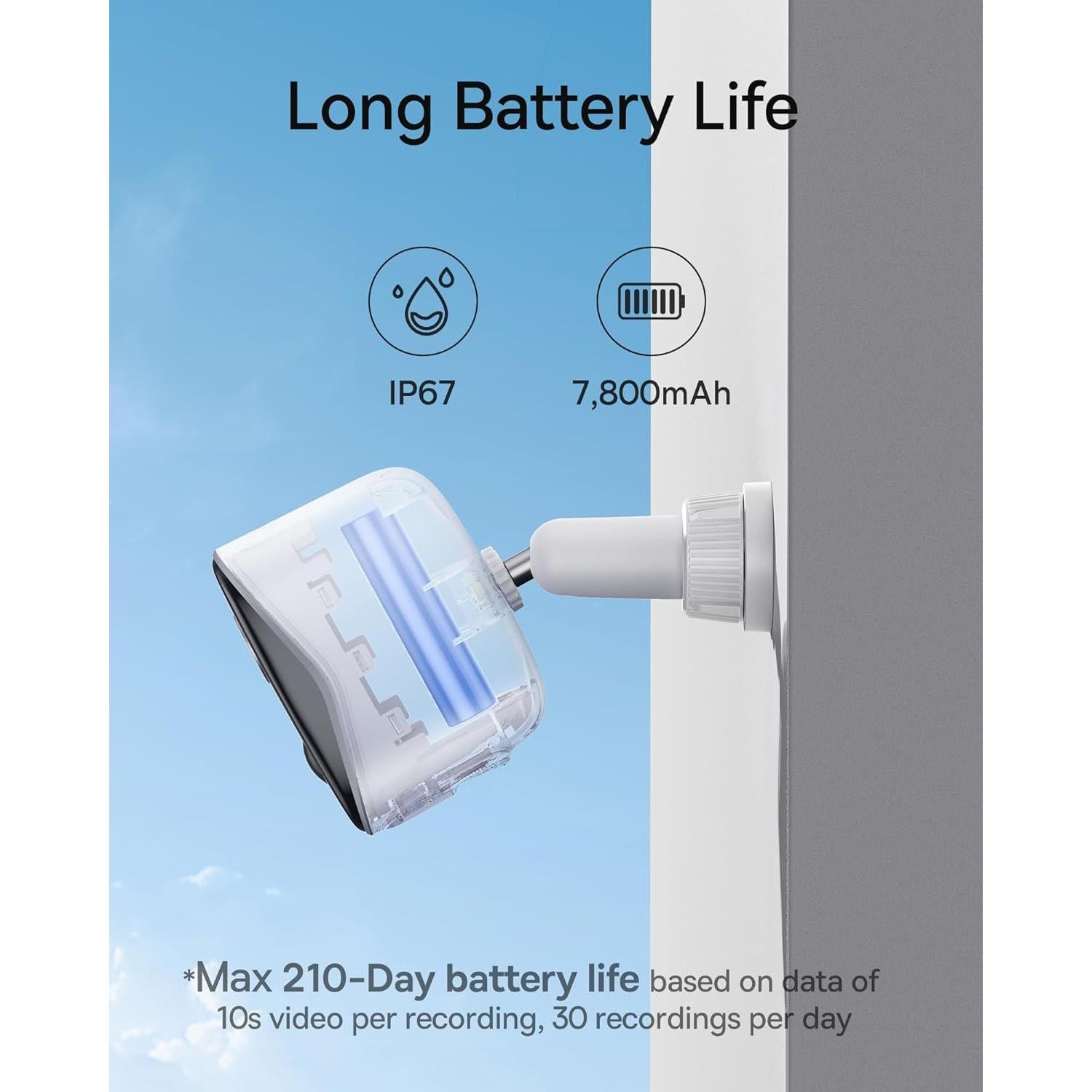 Kit de 2 Cámaras de Seguridad Inalámbricas Baseus N1 2K