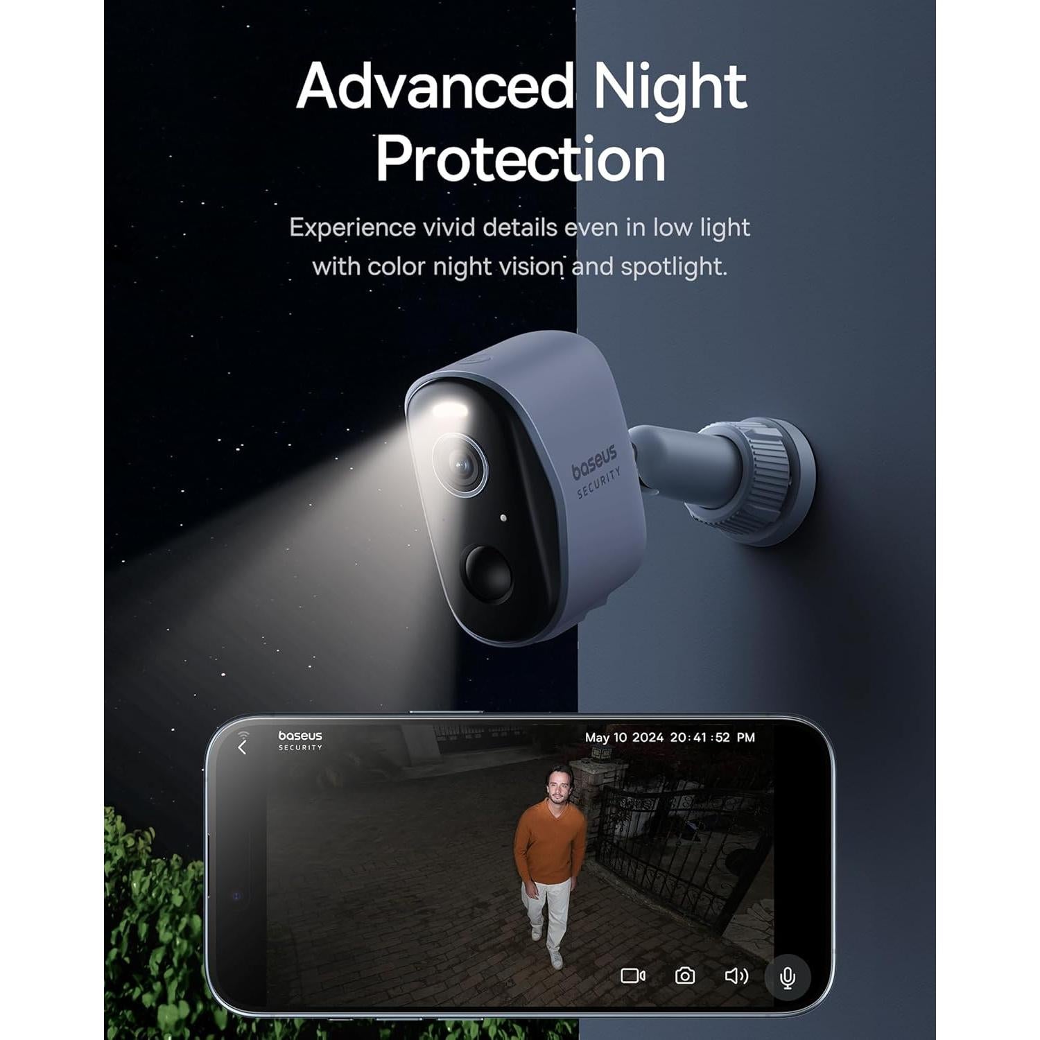 Kit de 2 Cámaras de Seguridad Inalámbricas Baseus N1 2K