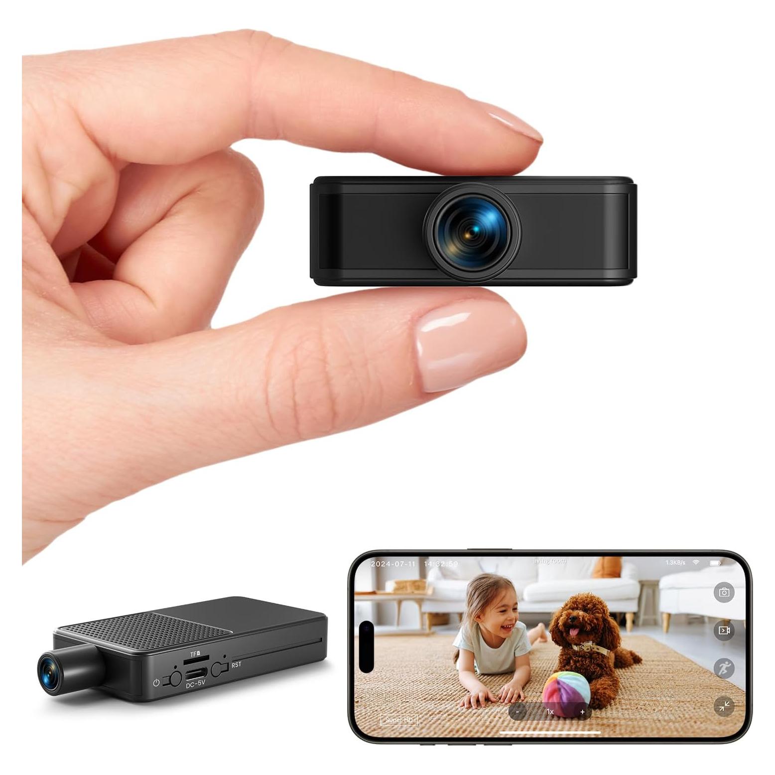 Cámara Mini Inalámbrica Stenrital LN02 HD 4K, Visión Nocturna