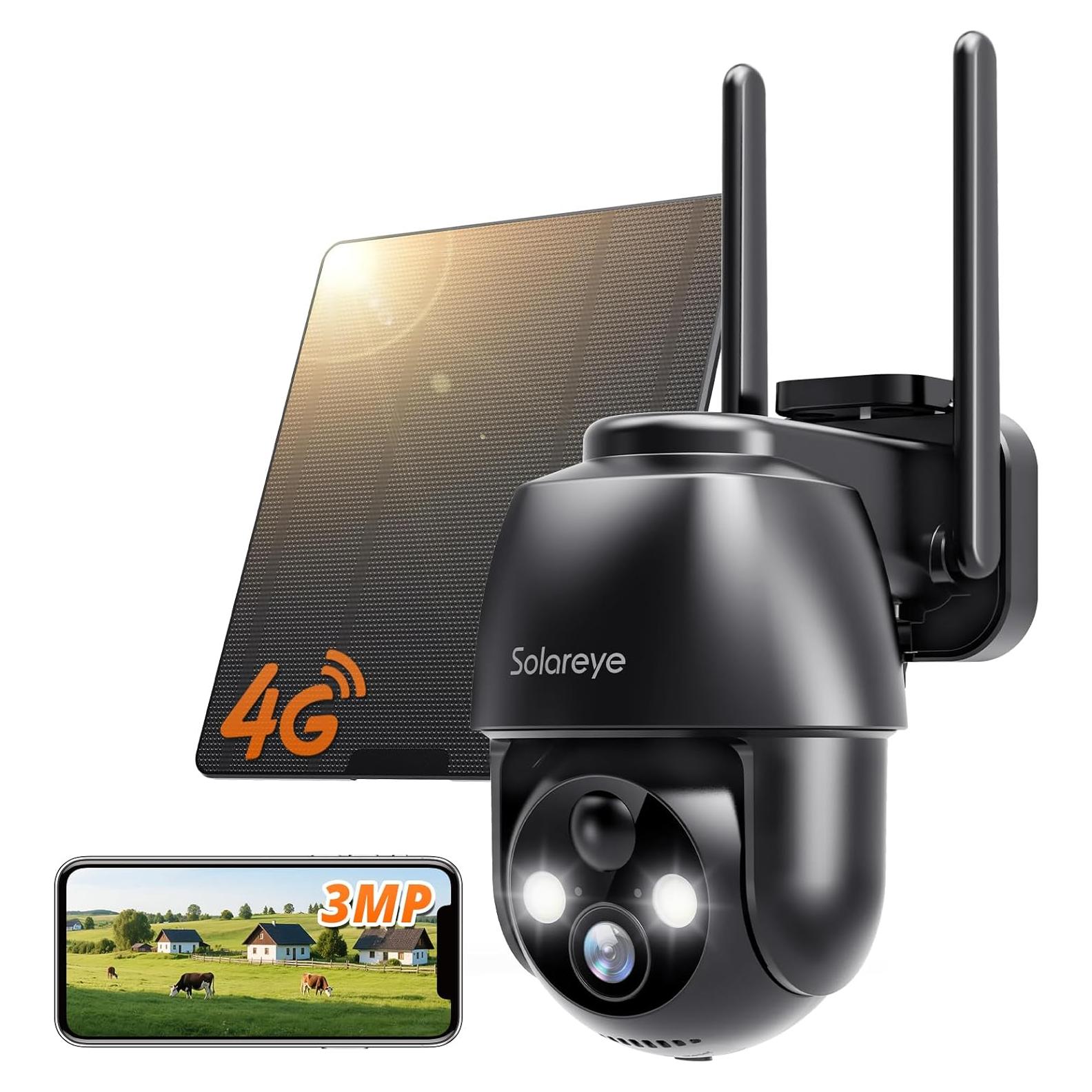 Cámara de Seguridad 4G LTE Solareye con Visión Nocturna 2K