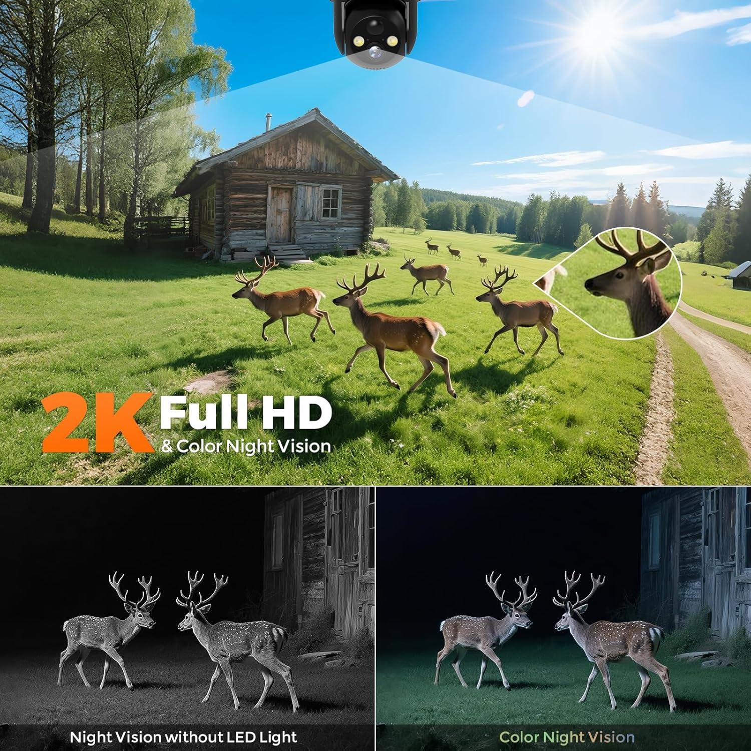 Cámara de Seguridad 4G LTE Solareye con Visión Nocturna 2K