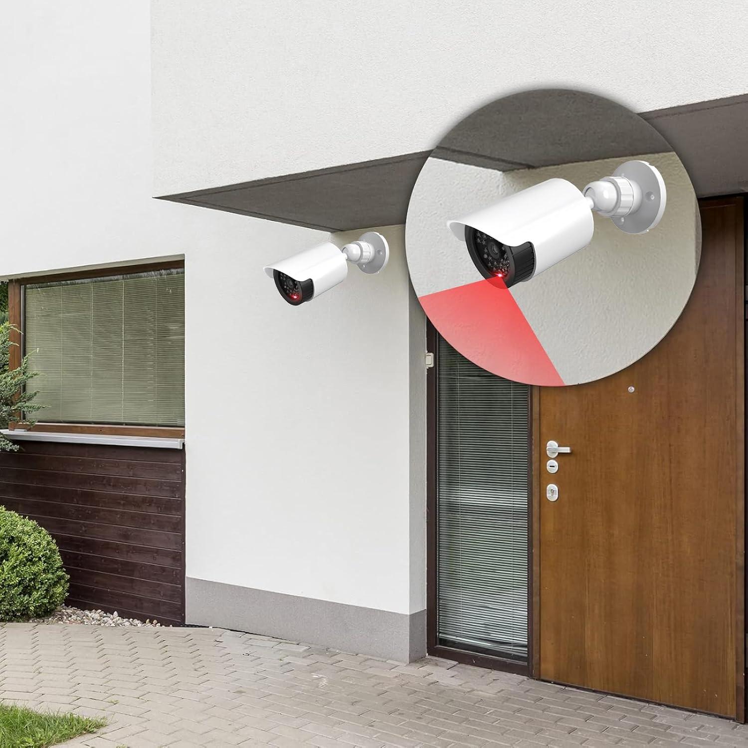 Cámara Falsa WALI TC-W2 Dome LED 2 Paquetes Blanca