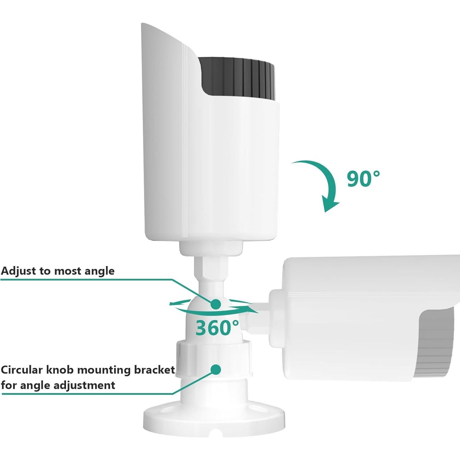 Cámara Falsa WALI TC-W2 Dome LED 2 Paquetes Blanca