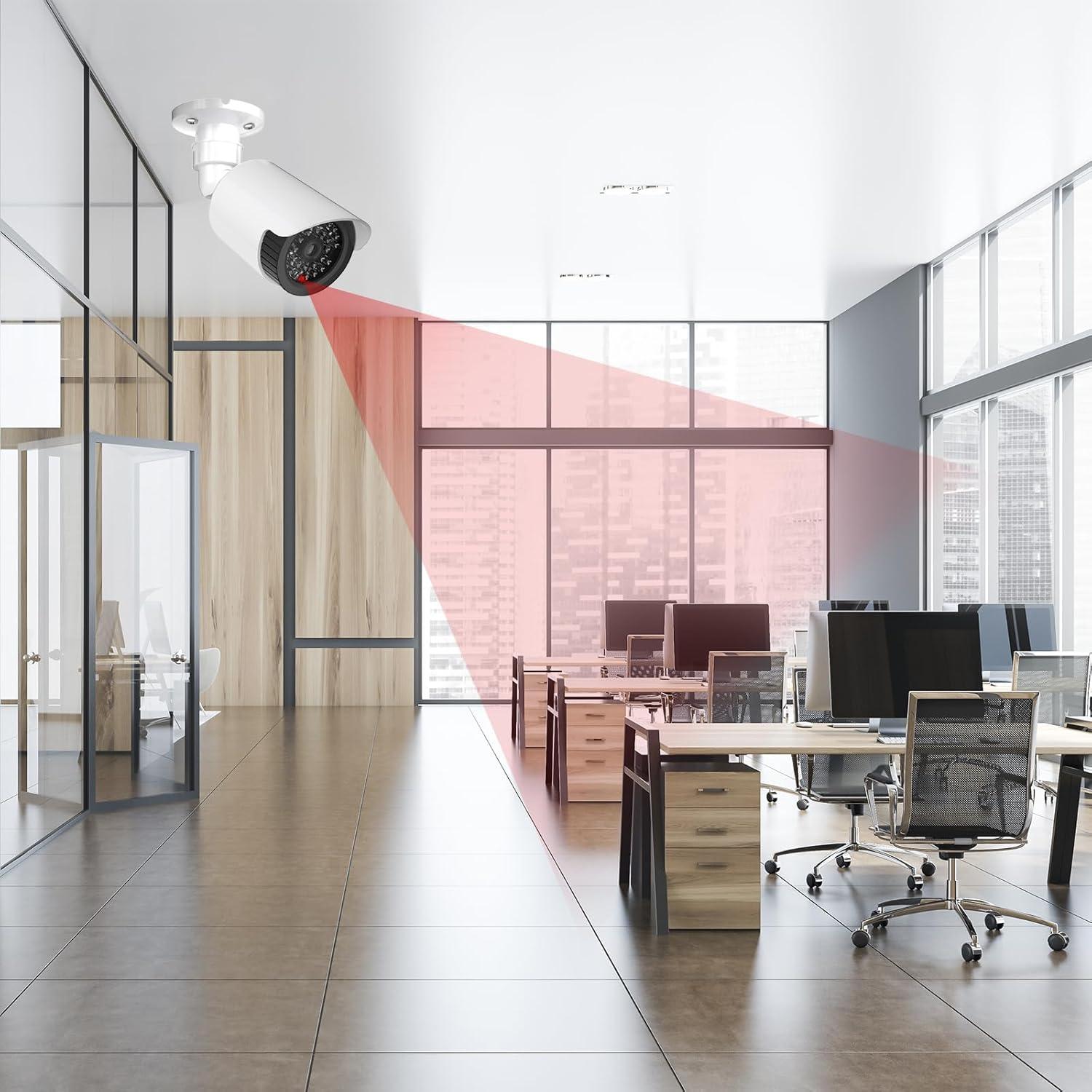 Cámara Falsa WALI TC-W2 Dome LED 2 Paquetes Blanca