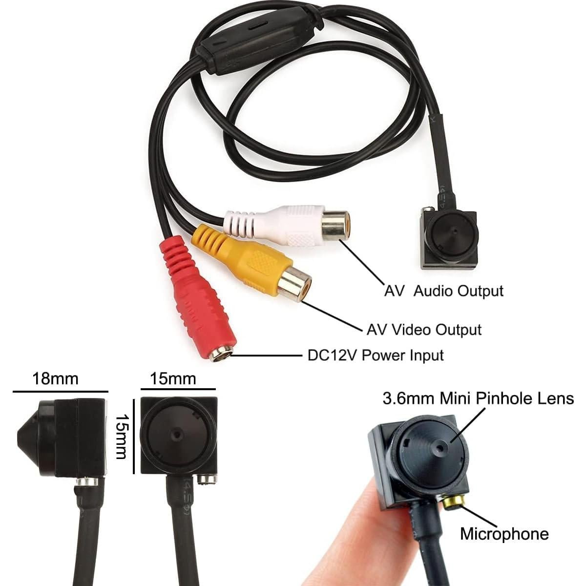 Cámara de Seguridad Mini CCTV HD 1000TVL ShenZhen DST-260P1