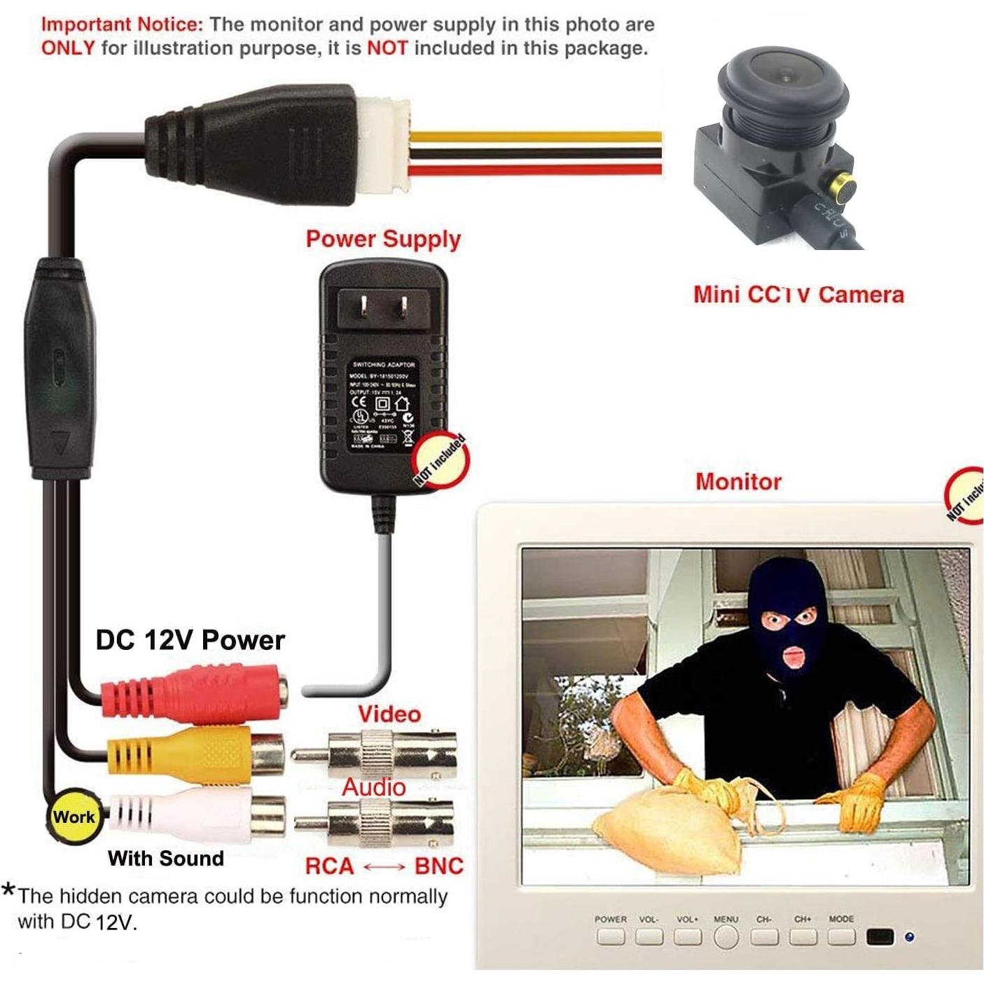 Cámara de Seguridad Mini HD 1000TVL ShenZhen DST-CM15WD