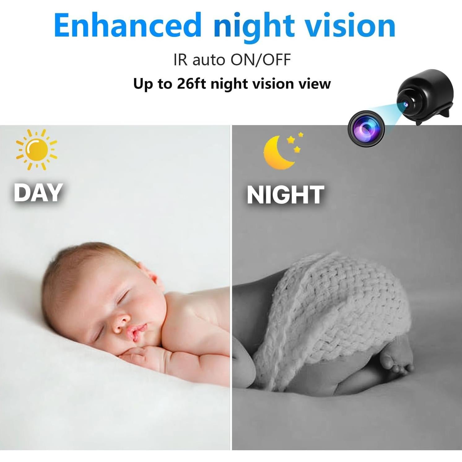 Cámara IP WiFi Inalámbrica Rettru QH5 HD 1080P con Visión Nocturna