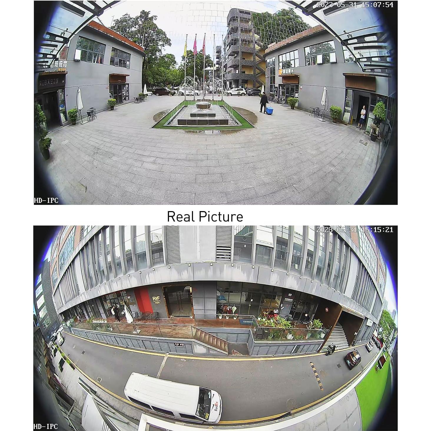 Cámara IP Mini PoE REVODATA I706-3-P-A 5MP Fisheye 180°