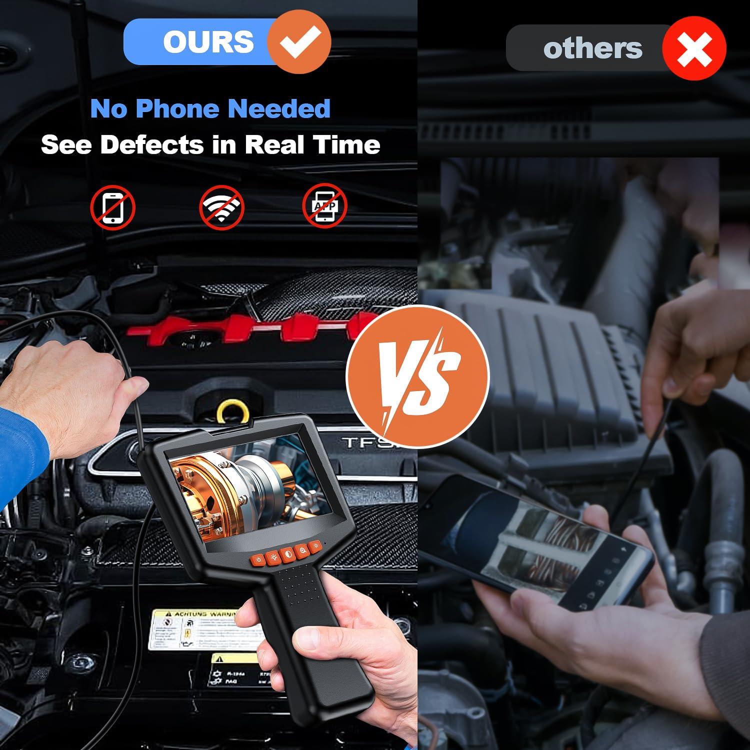 Cámara Endoscópica TGJOR 4.3" 1080P con Luz y Sonda de 5m