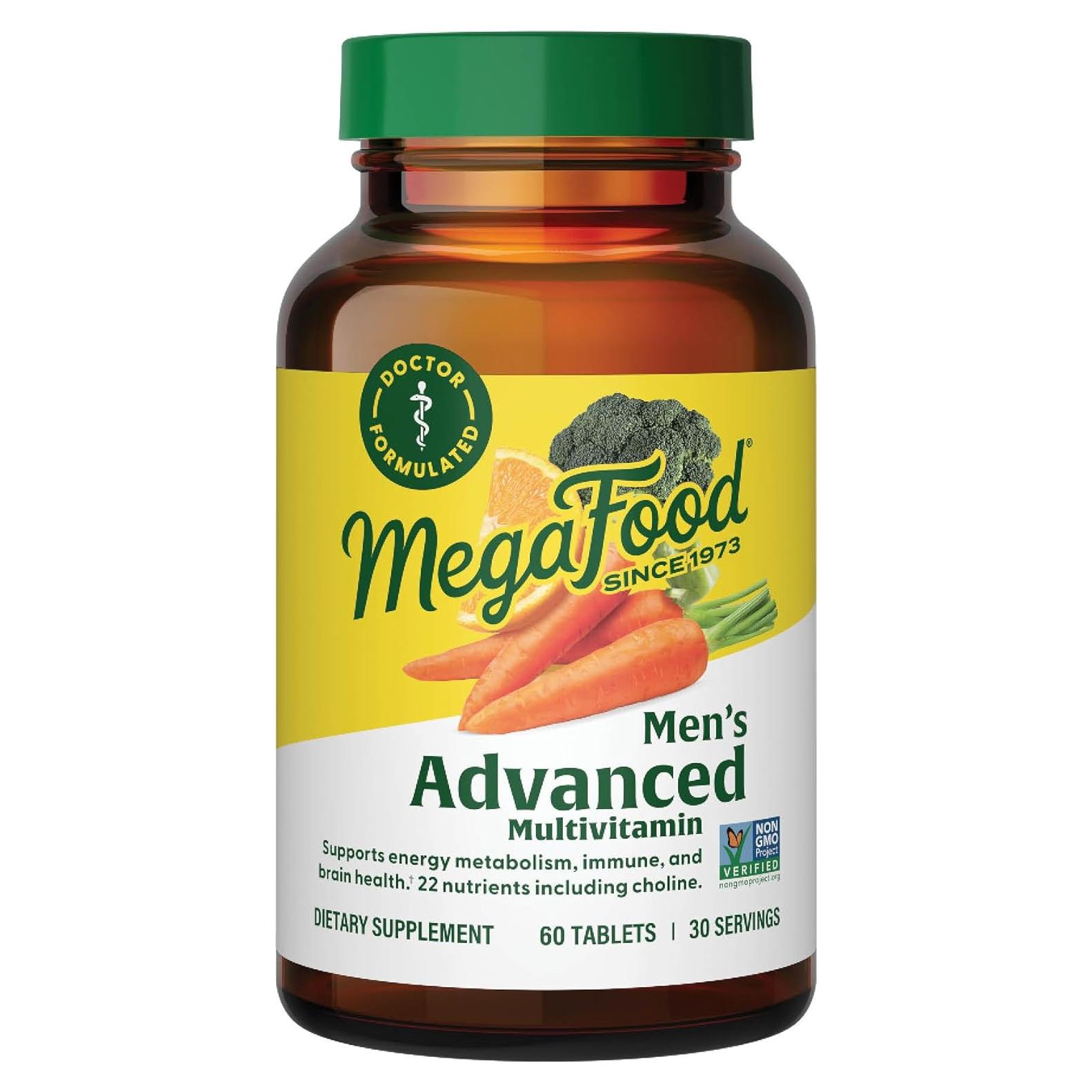 MegaFood Multivitamina Avanzada Hombres 60 Tabletas - Salud Inmunológica