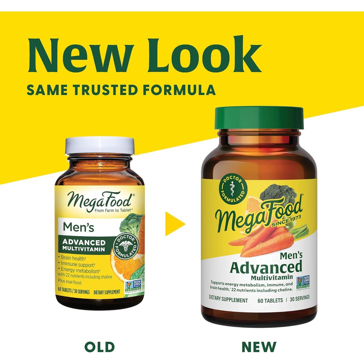 MegaFood Multivitamina Avanzada Hombres 60 Tabletas - Salud Inmunológica