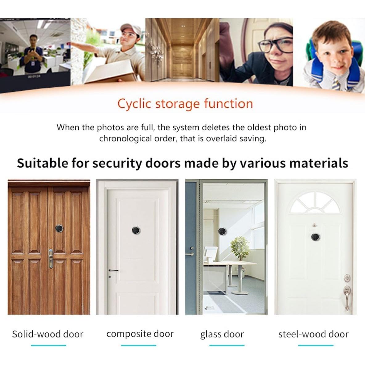 Visor de Puerta Digital 3" Digitsea con Batería 1200mAh