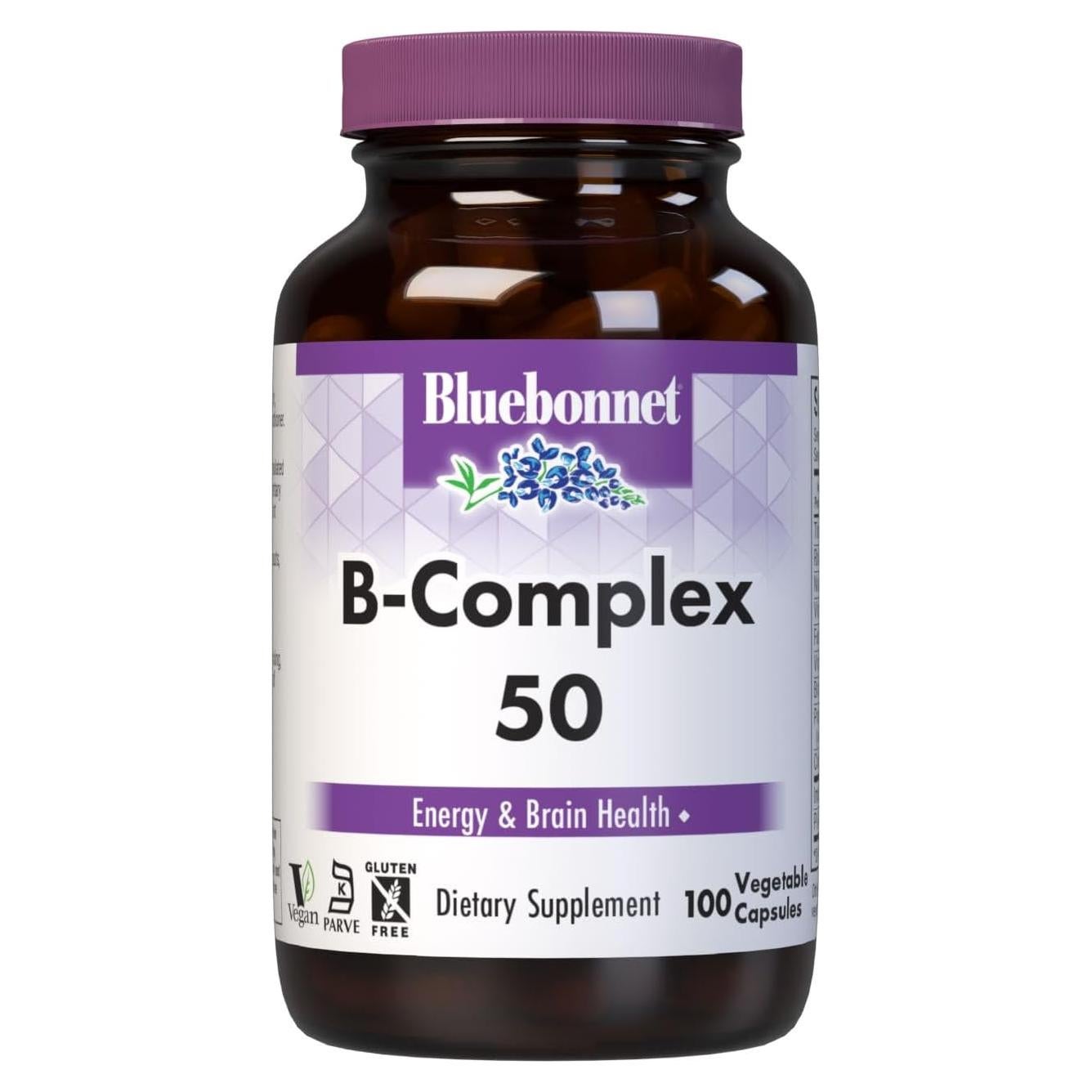 Vitaminas B Complejas Bluebonnet - 100 Cápsulas Veganas