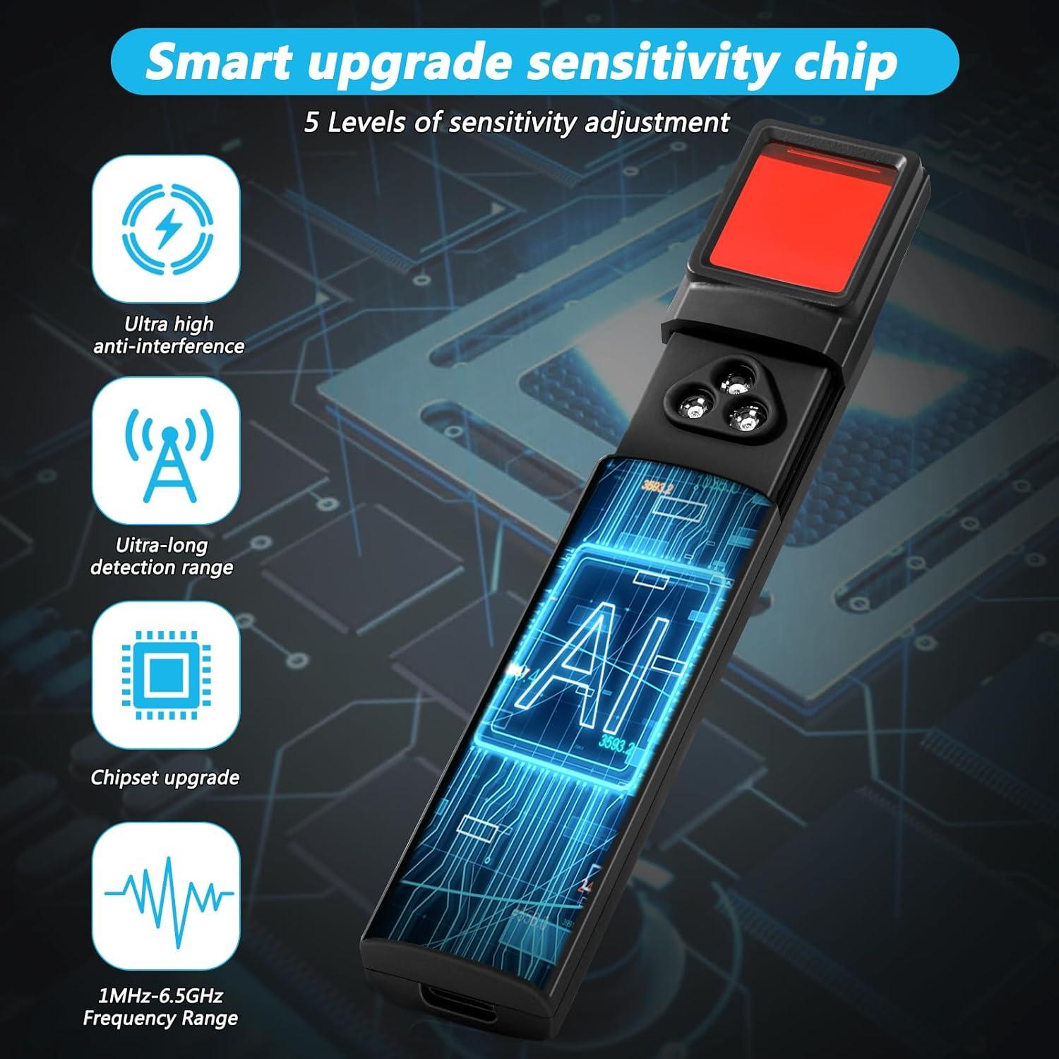 Detector de Cámaras Ocultas Qnmittry GSRE, Antiespía, 5 Niveles