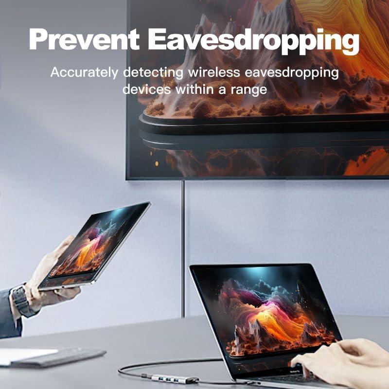 Detector de Cámaras Ocultas T01 - Escáner RF, 25h Batería