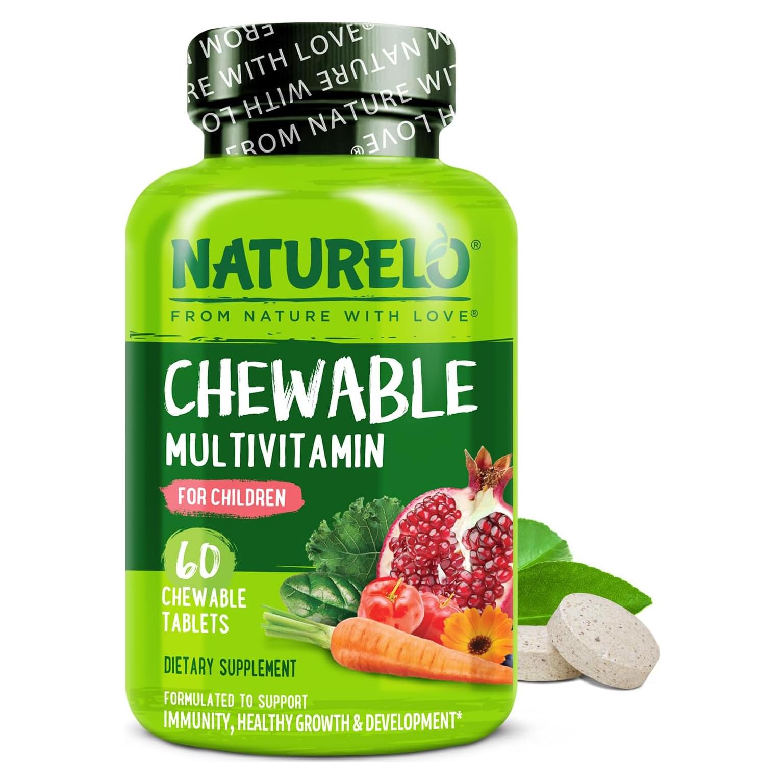 Multivitamina Masticable para Niños NATURELO - 60 Tabletas Orgánicas