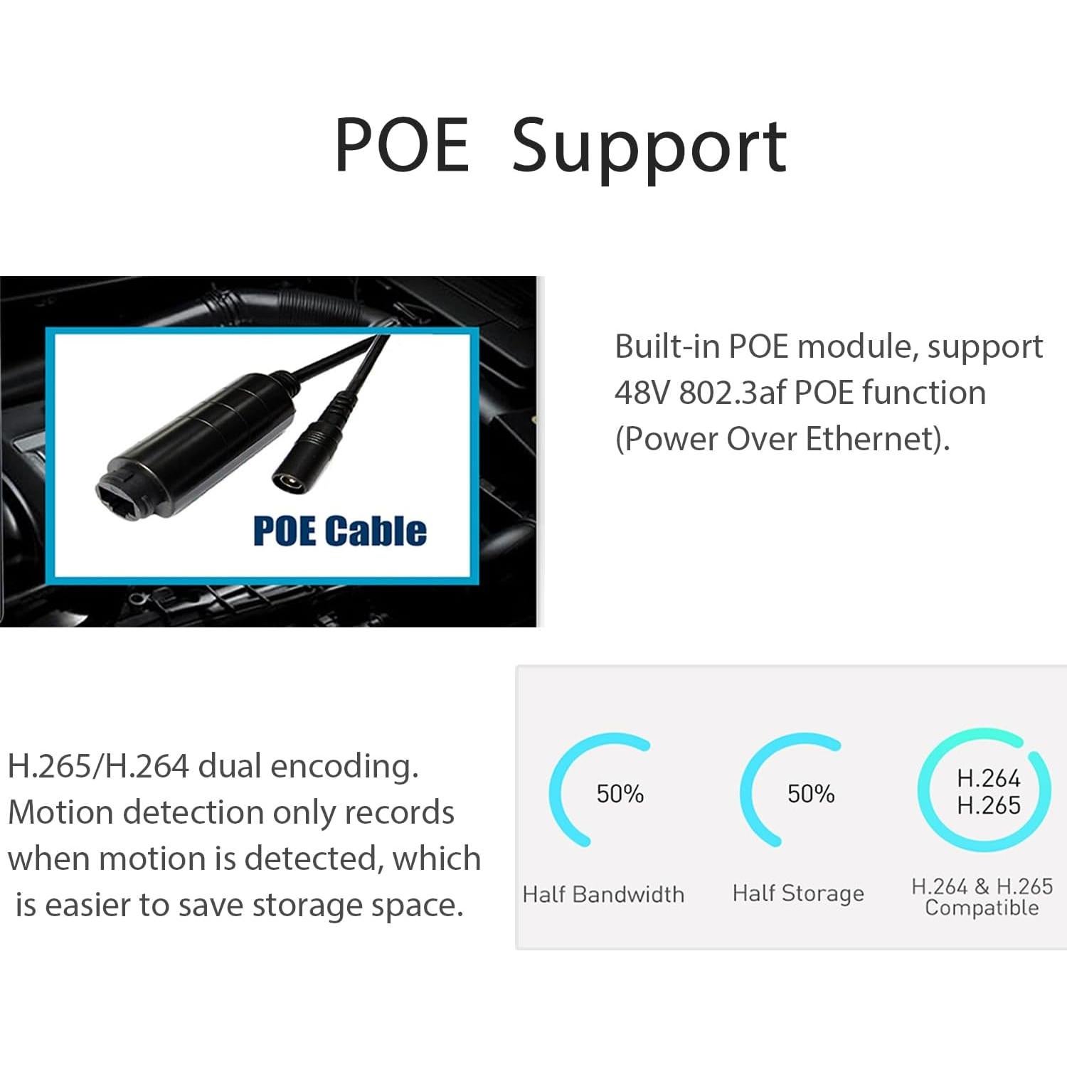 Cámara de Seguridad IP Mini 8MP H.265 REVODATA I706-2-P-HS82