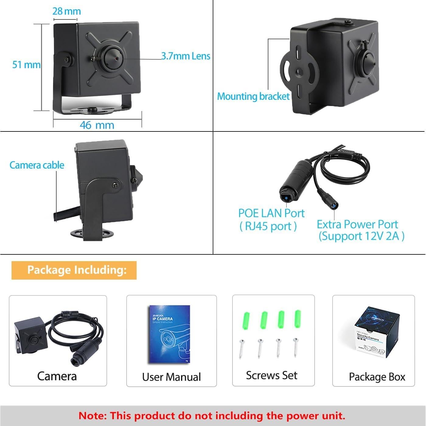Cámara de Seguridad IP Mini 8MP H.265 REVODATA I706-2-P-HS82
