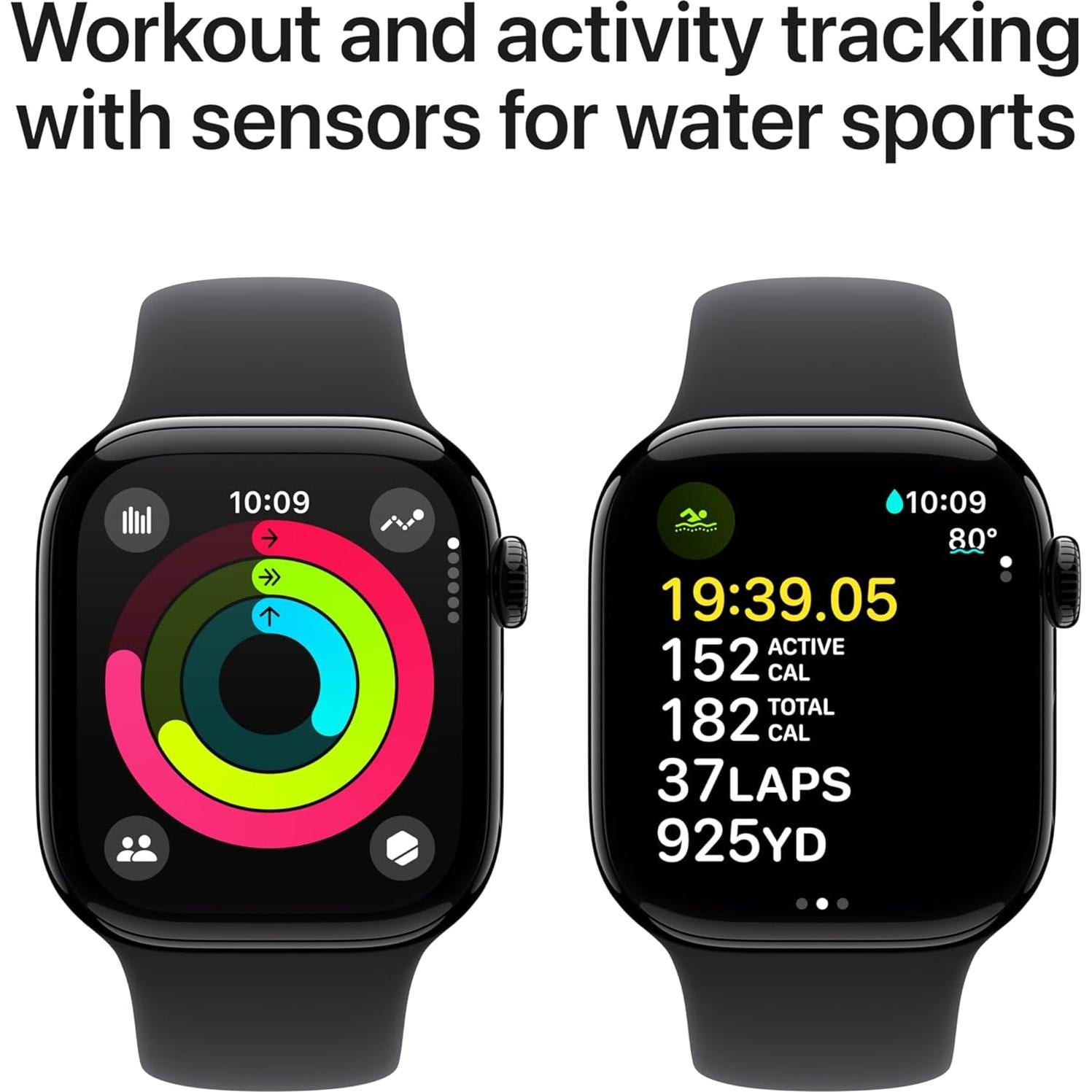Apple Watch Series 10 GPS 42mm Aluminio Negro Fitness