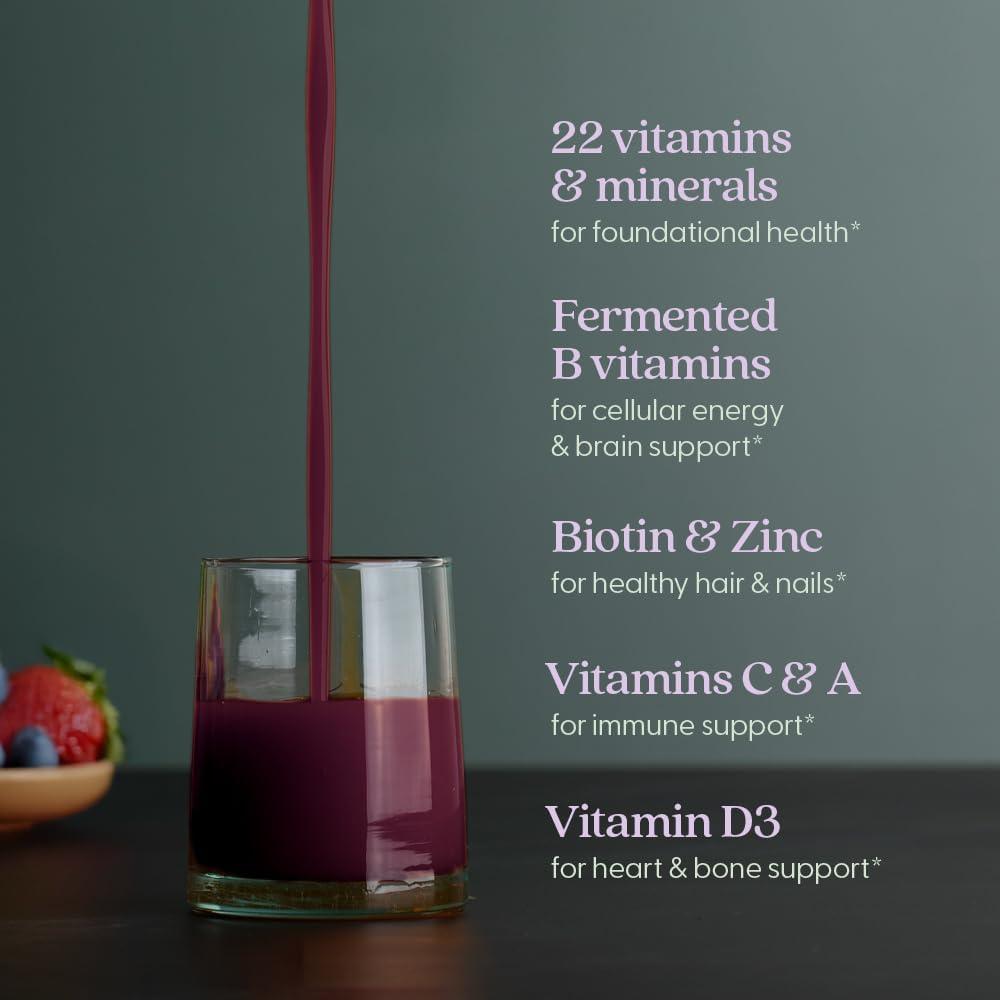 Suplemento Líquido Multivitamínico Nuevo Capítulo 887 ml Frutos Rojos