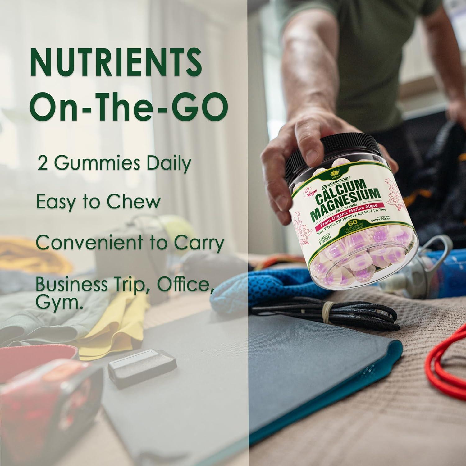 Gomitas de Calcio LILICARE 600mg con Vitamina D3 K2 - 60 Unidades