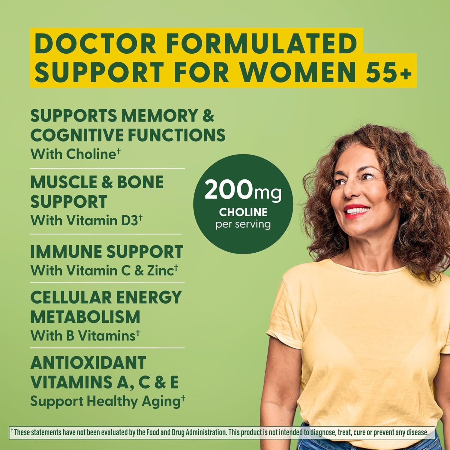 MegaFood Multivitaminas para Mujeres 55+, 60 Tabletas