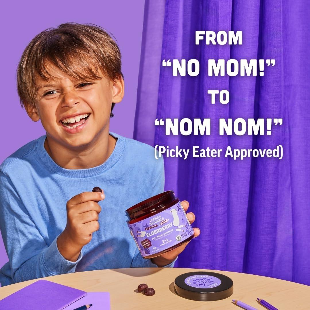 Gomitas de Saúco Naturales Llama 60 Unidades Veganas Inmunidad