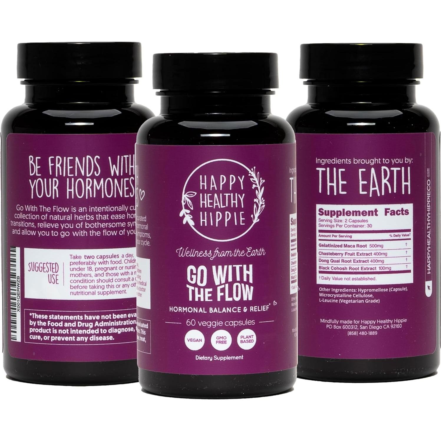 Suplemento Equilibrio Hormonal Happy Healthy Hippie 60 Cápsulas