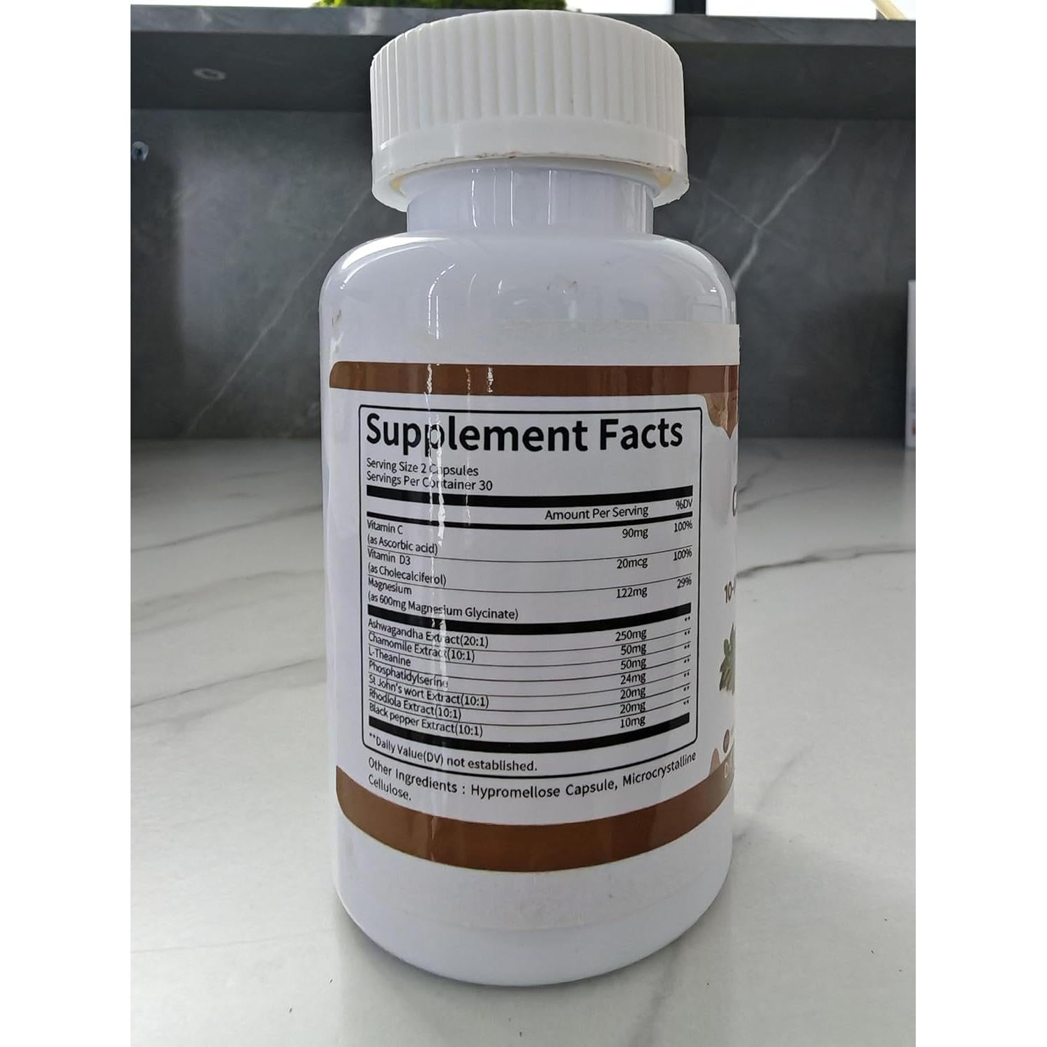 Suplemento de Cortisol 10-en-1 Lukaree 60 Cápsulas Veganas