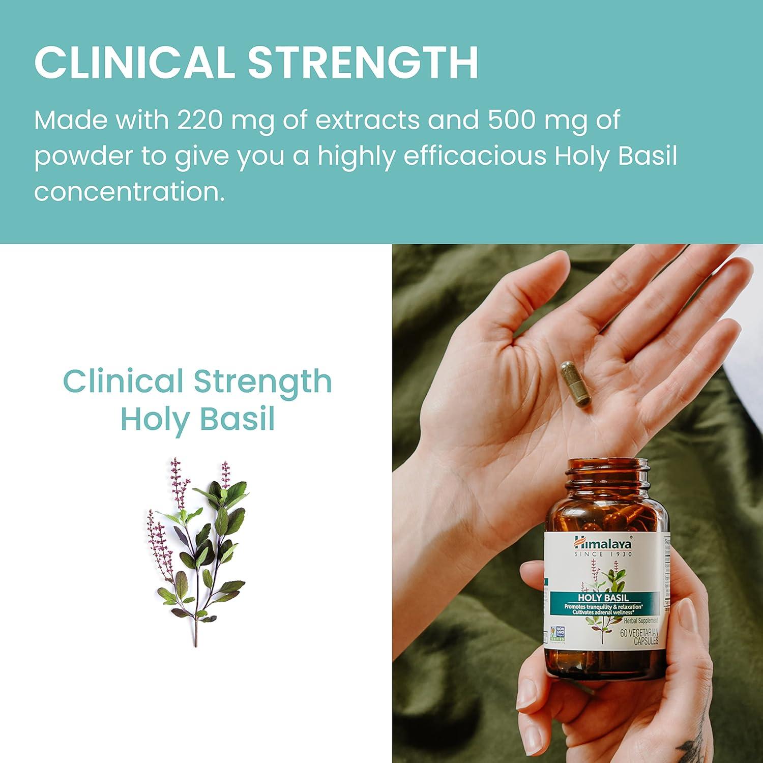 Suplemento Herbal Albahaca Sagrada Himalaya Tulsi 720 mg 60 Cápsulas