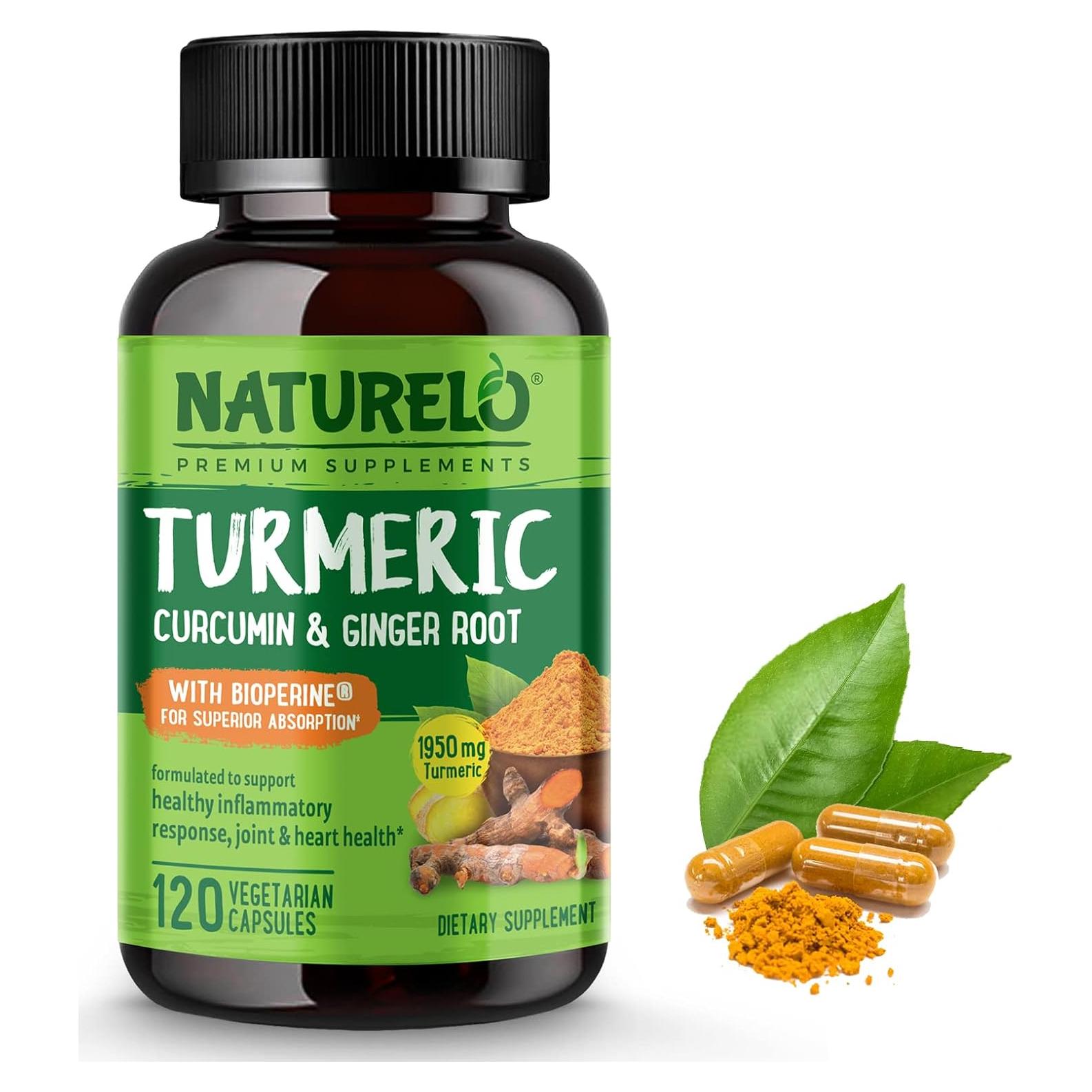 Suplemento Articular NATURELO Cúrcuma 120 Cápsulas Veganas