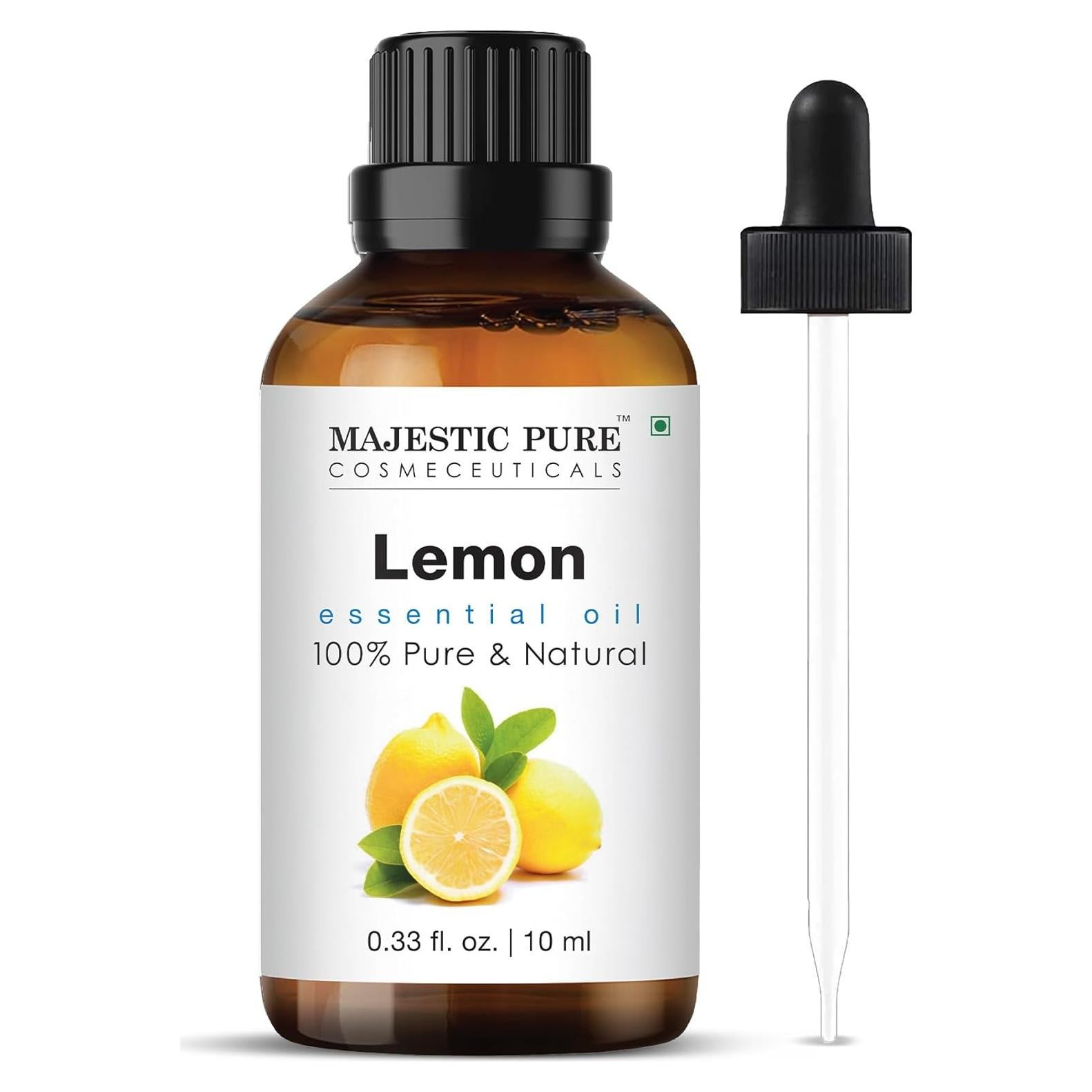 Aceite Esencial de Limón Majestic Pure 29.57 ml - Puro para Aromaterapia
