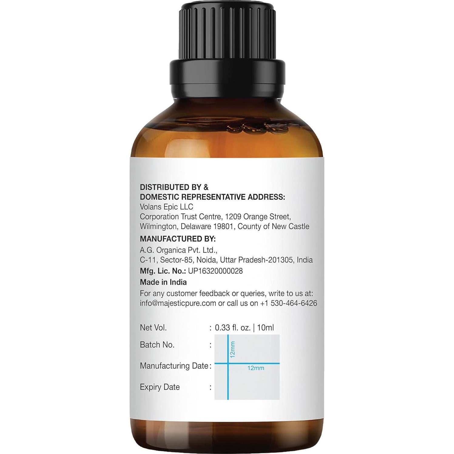 Aceite Esencial de Limón Majestic Pure 29.57 ml - Puro para Aromaterapia