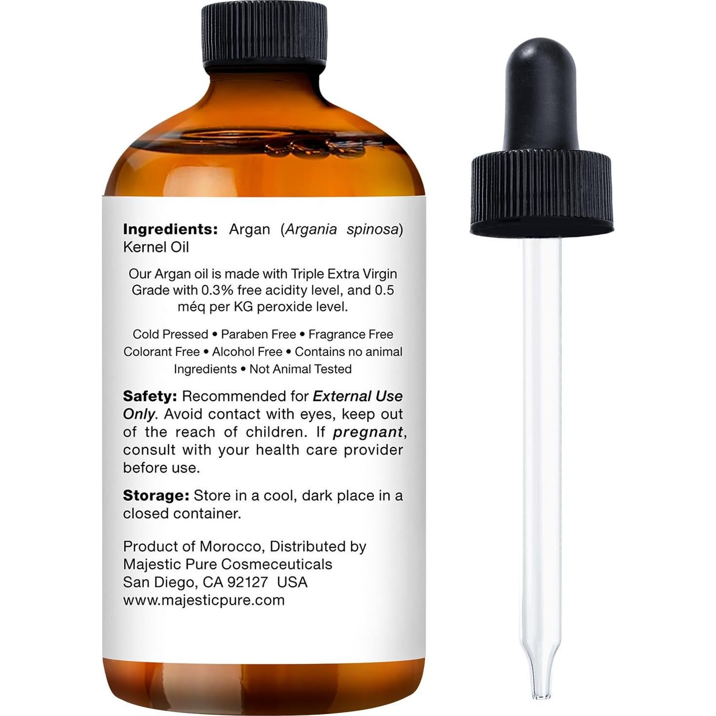 Aceite Esencial de Argán Marroquí Majestic Pure 118 ml - 100% Puro