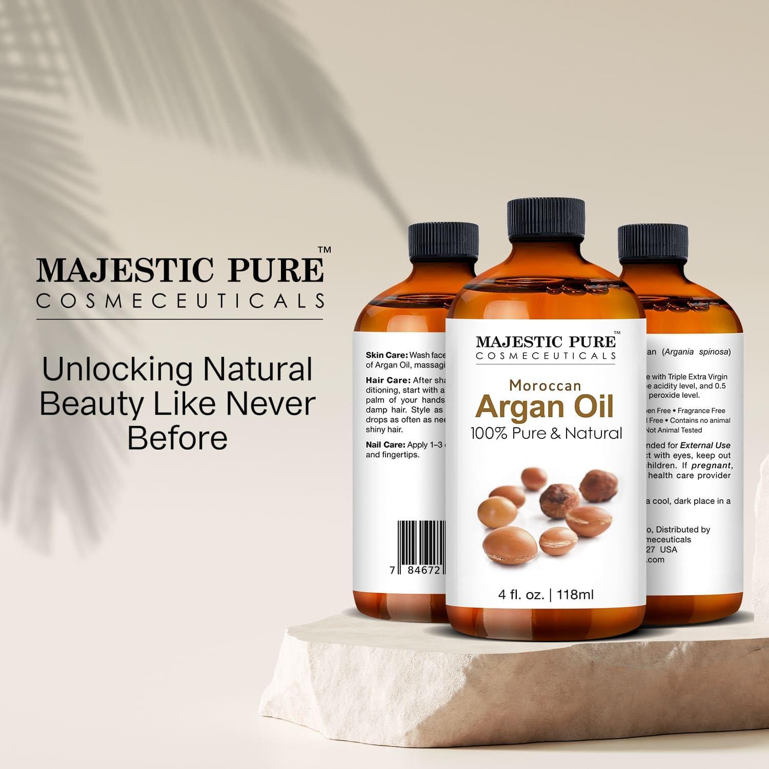 Aceite Esencial de Argán Marroquí Majestic Pure 118 ml - 100% Puro