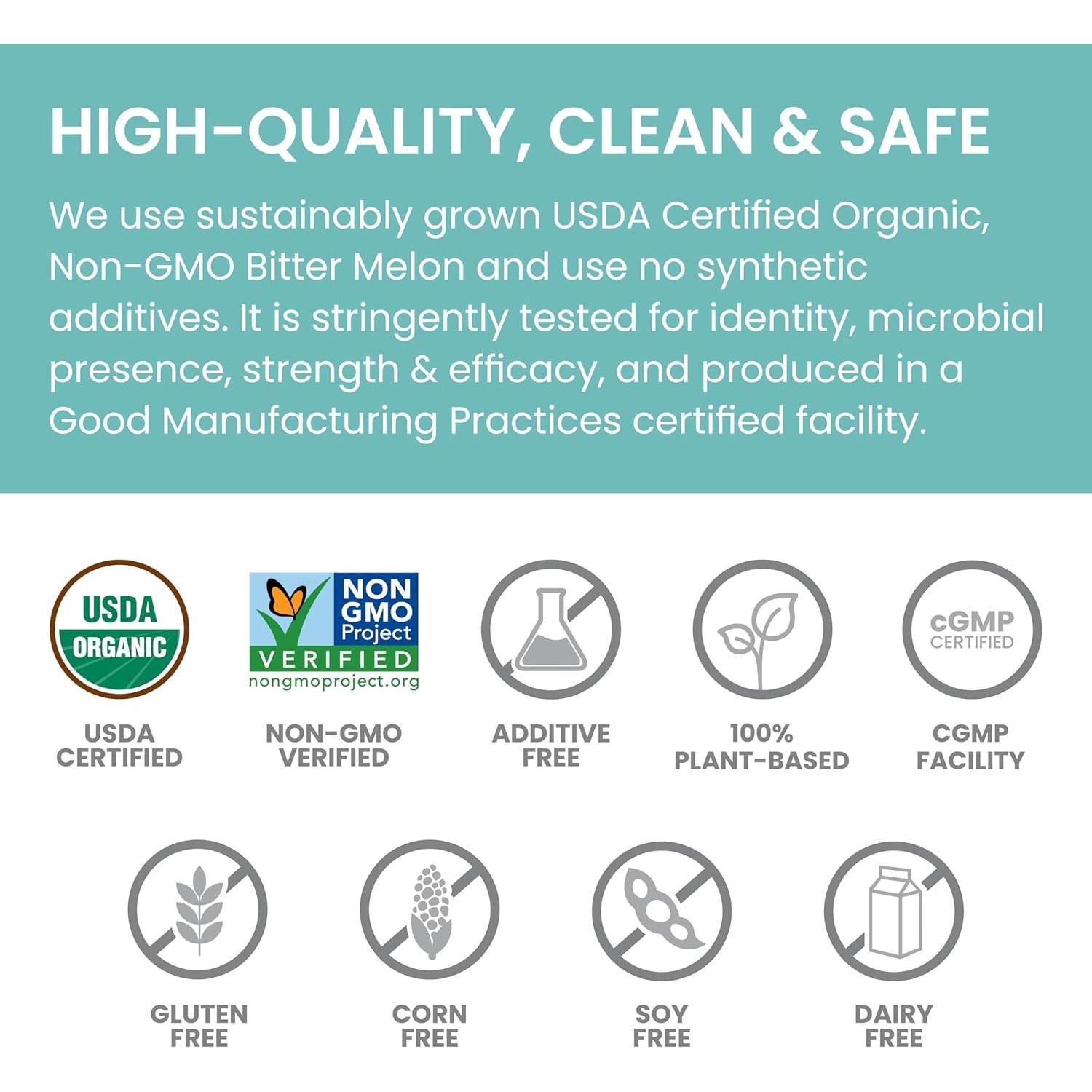 Melón Amargo Orgánico Himalaya 660 mg 60 Tabletas Suplemento