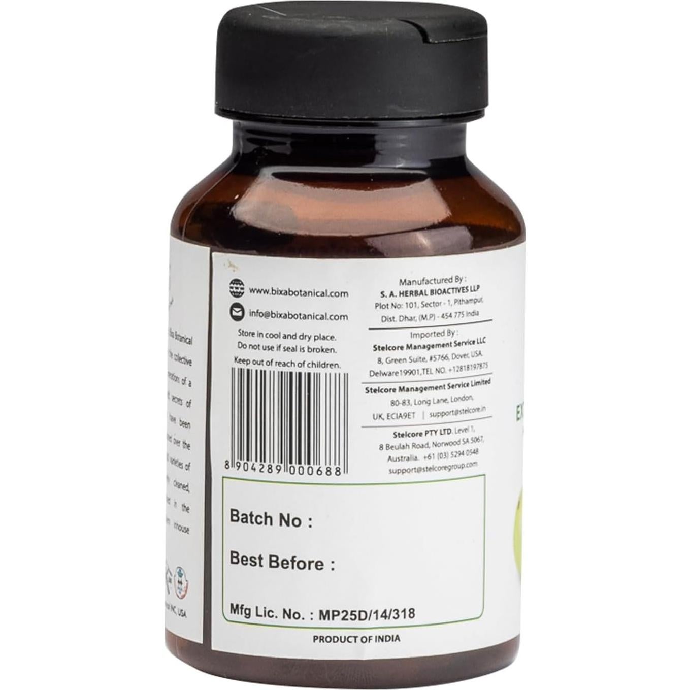 Cápsulas de Extracto de Amla Bixa Botanical 450 mg 60 Unidades