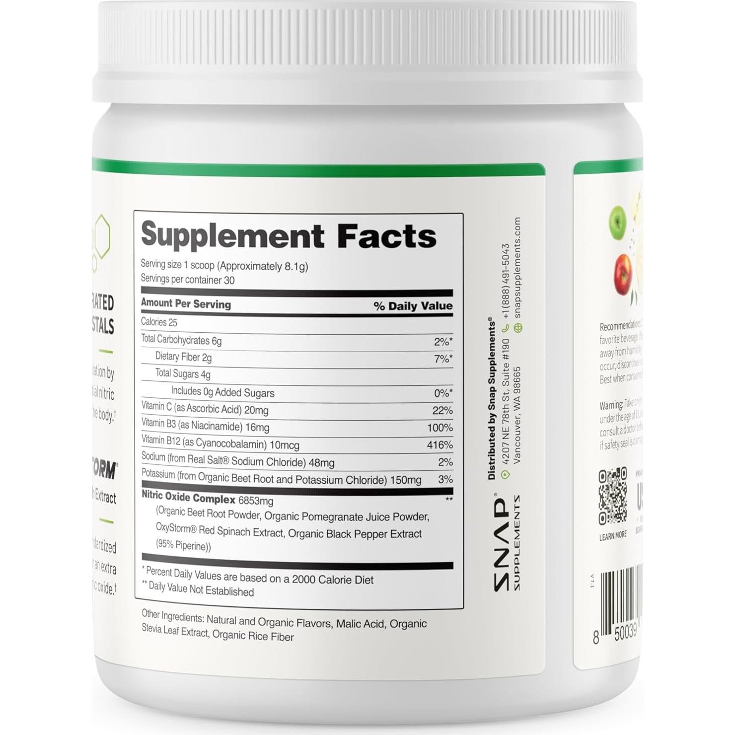 Suplemento de Remolacha Orgánica Snap 250g - Energía y Circulación