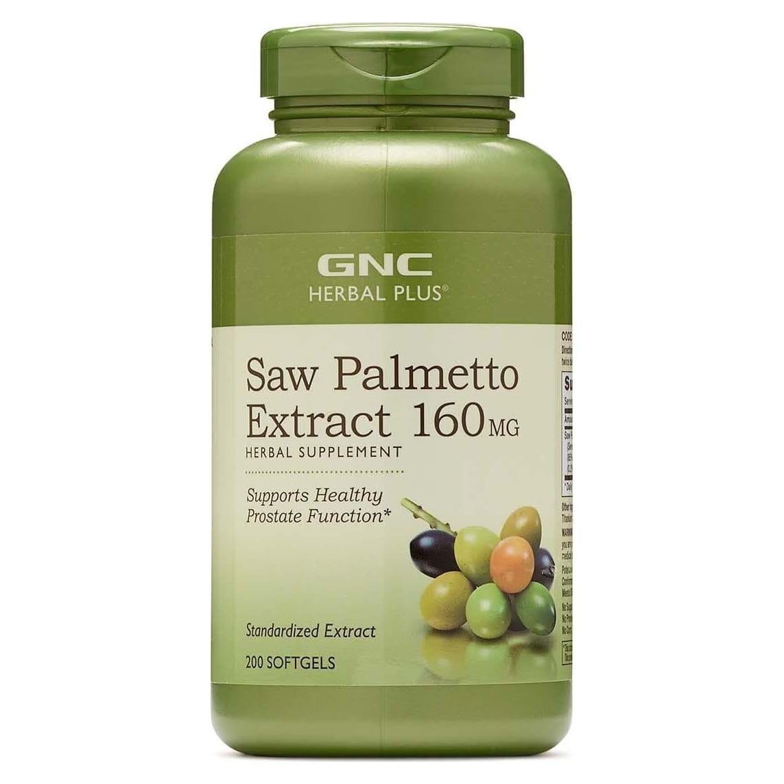 Extracto de Saw Palmetto GNC 160mg 200 Porciones Suplemento