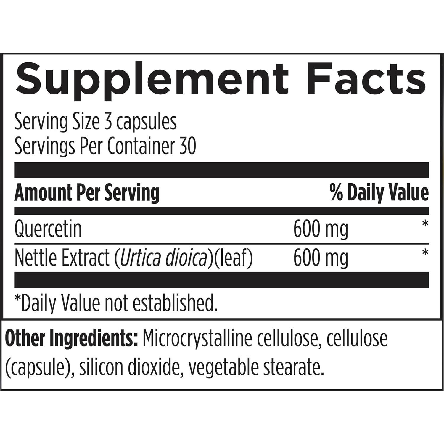 Suplemento Vegano Quercetina + Ortiga Designs for Health 90 Cápsulas