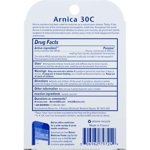 Boiron Arnica Montana 30C - Medicina Homeopática Alivio Muscular 3 Tubos