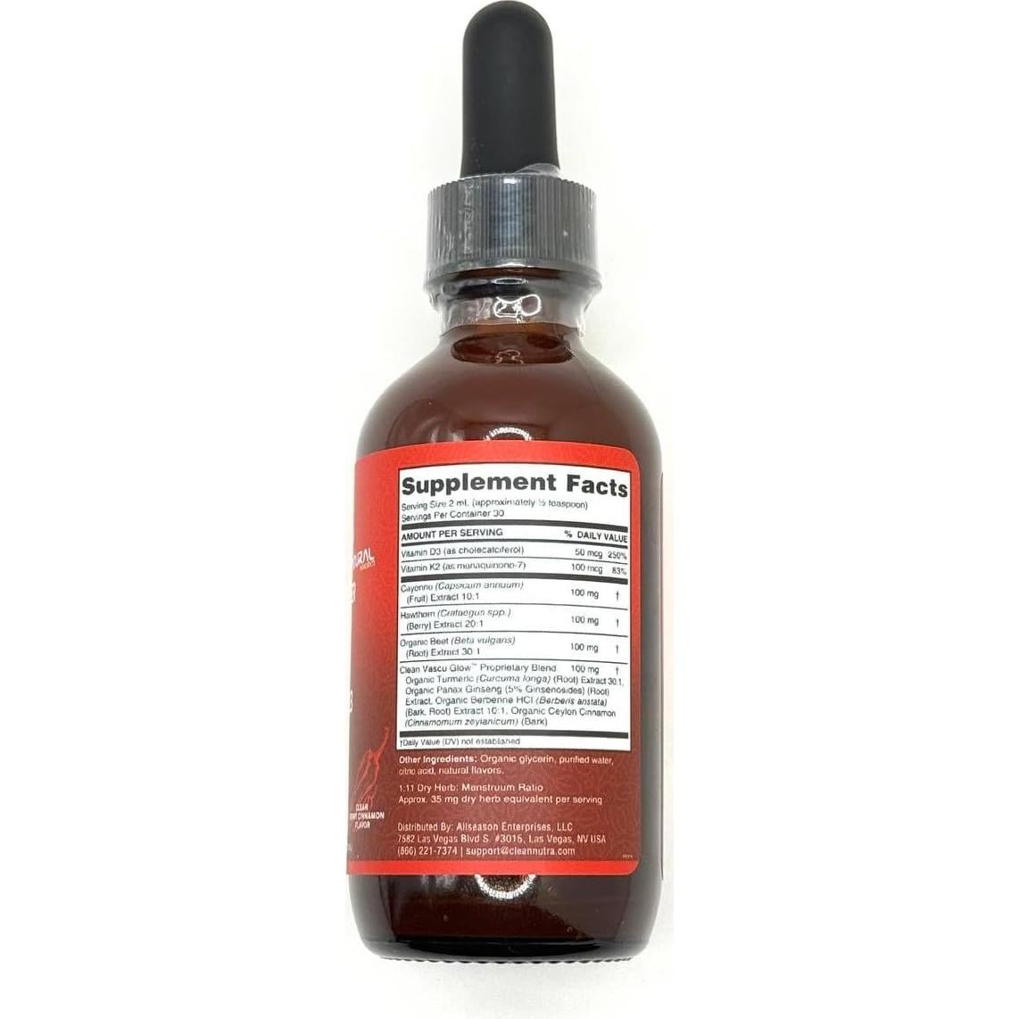 Suplemento Líquido Clean Nutra de Gotas de Pimienta de Cayena 132g