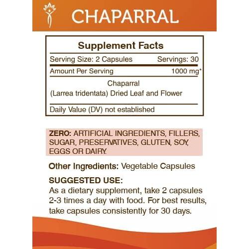 Cápsulas Chaparral 60 unidades 1000 mg Secretos de la Tribu