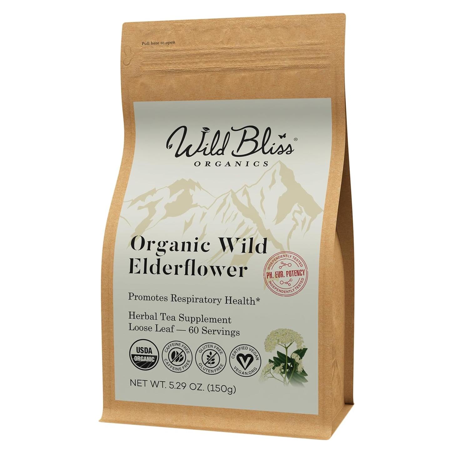 Té de Flor de Saúco Orgánico Wild Bliss - 60 Porciones - 150.5g