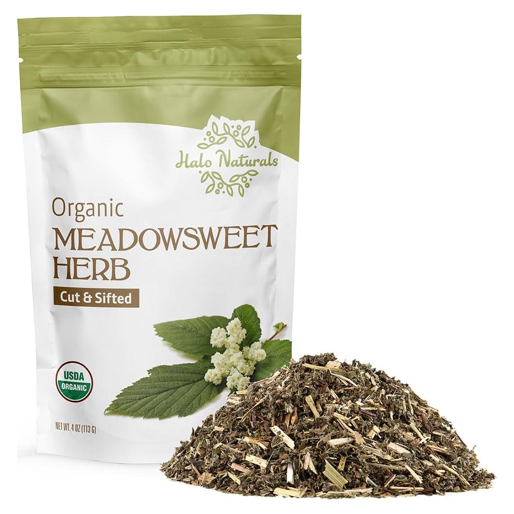 Hierba de Meadowsweet Orgánica Halo Naturals 113g Certificada