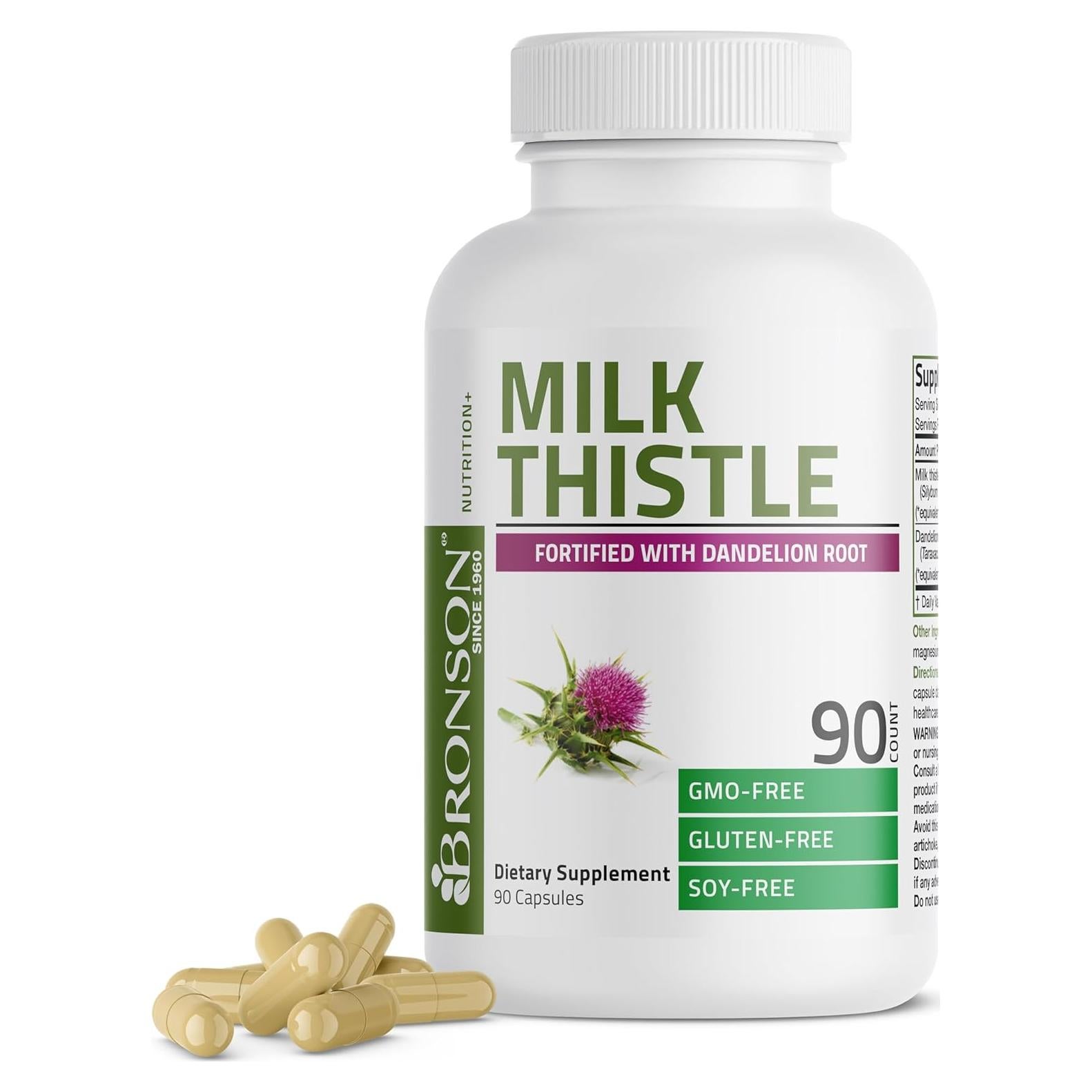 Bronson Cardo Mariano 90 Cápsulas - Apoyo Hepático y Antioxidante