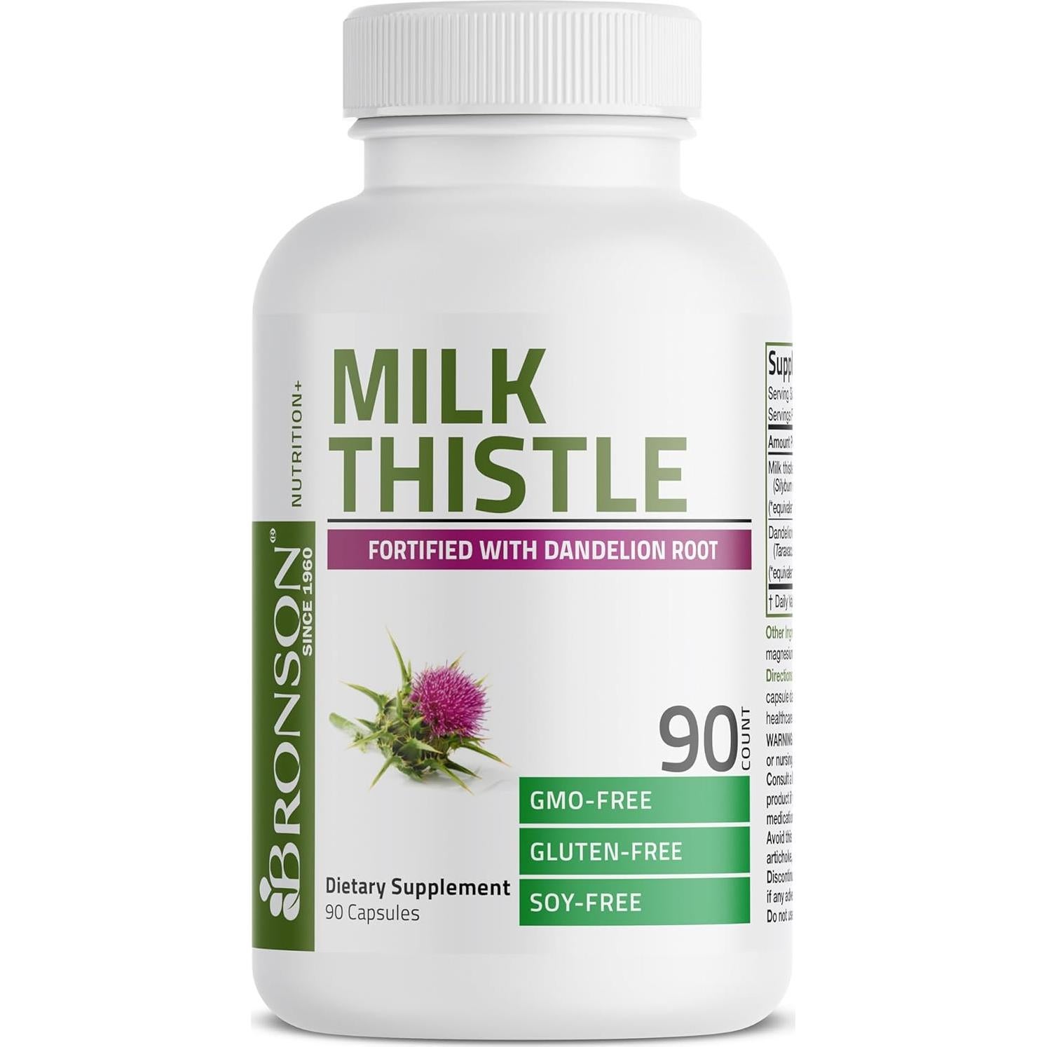 Bronson Cardo Mariano 90 Cápsulas - Apoyo Hepático y Antioxidante