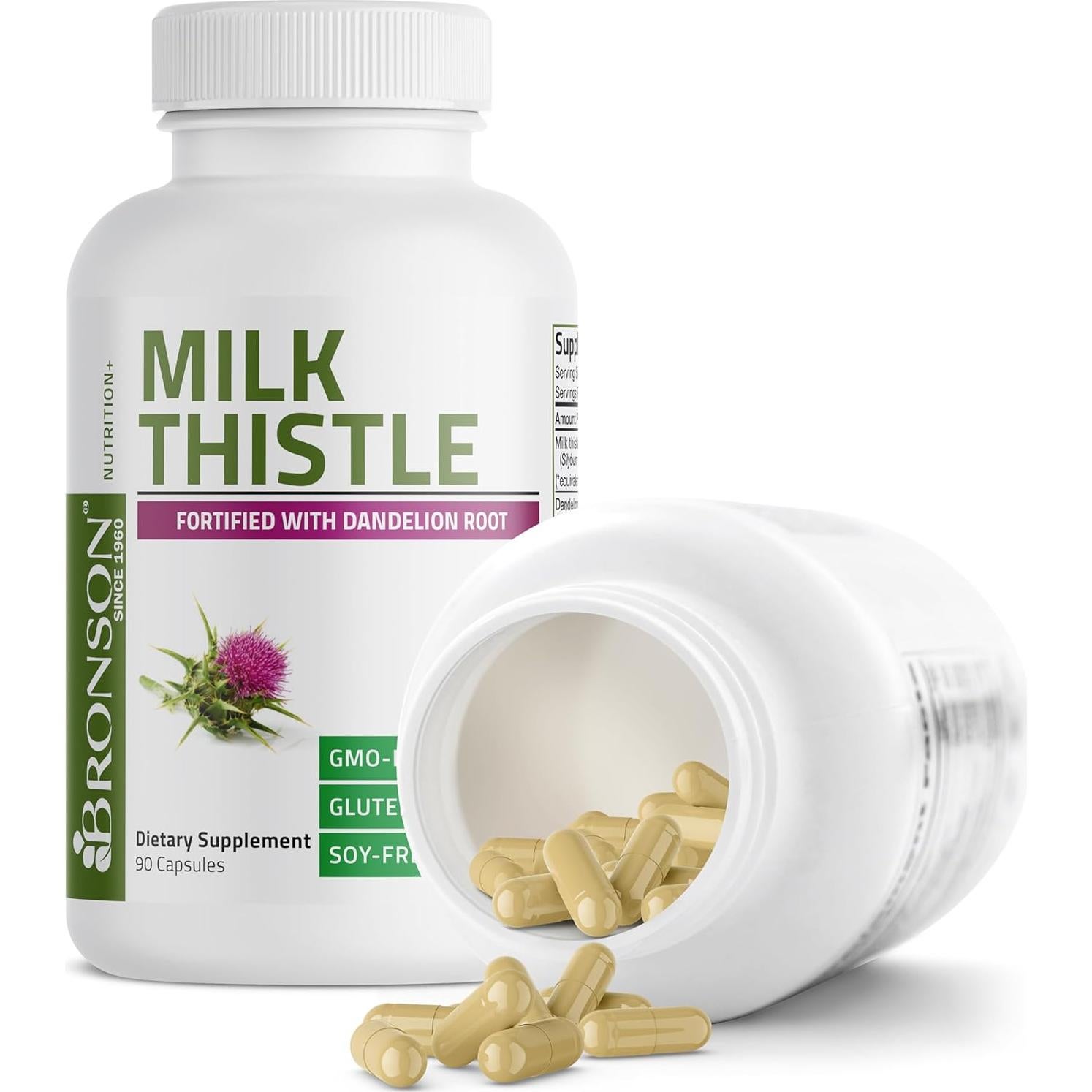 Bronson Cardo Mariano 90 Cápsulas - Apoyo Hepático y Antioxidante