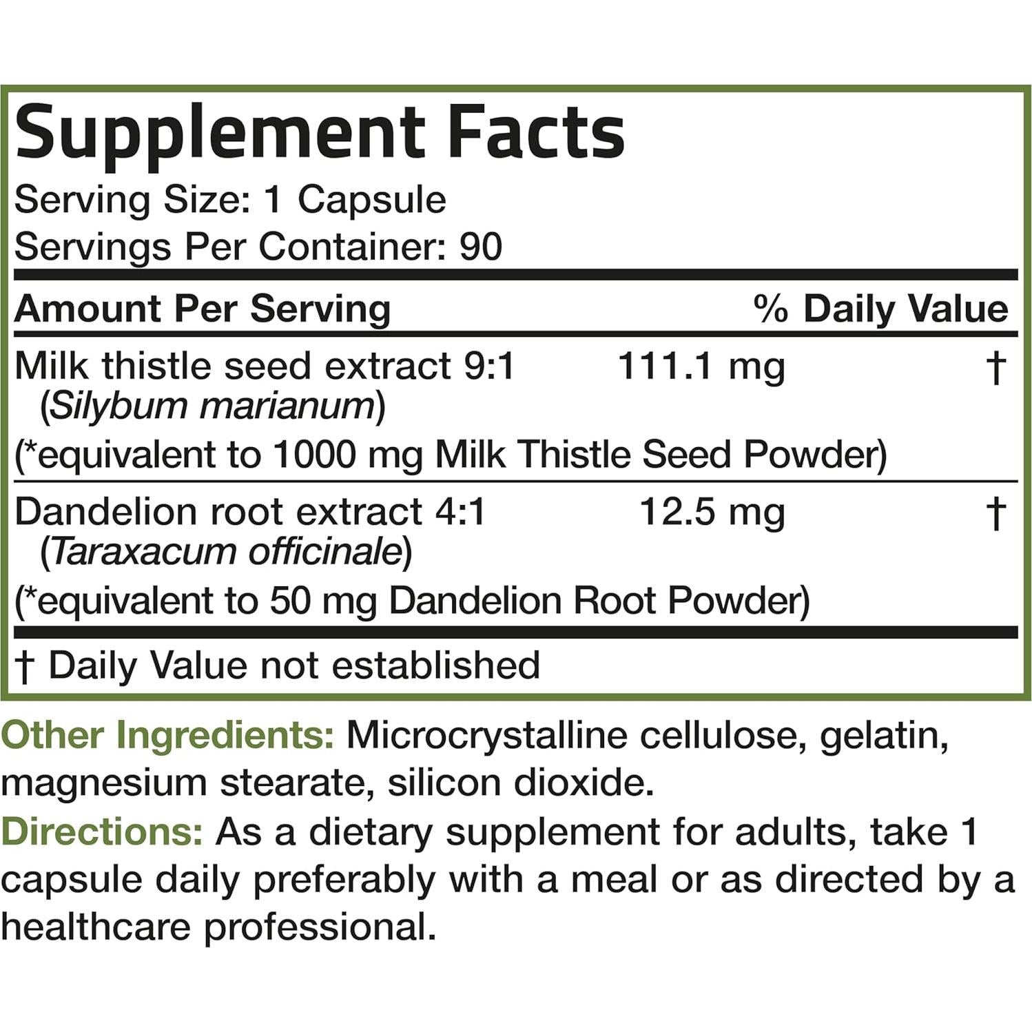 Bronson Cardo Mariano 90 Cápsulas - Apoyo Hepático y Antioxidante